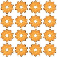 Pattern homemade cookie different taste in pastry biscuit vector