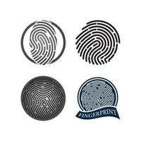 Fingerprint logo vector illustration