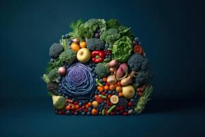 Artistic vegetable symbolizing healthy nutrition and wholesome choices, . photo