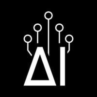 artificial inteligencia icono conjunto en línea estilo, máquina aprendiendo, inteligente robótico y nube informática red digital ai tecnología Internet resolviendo algoritmo vector ilustración