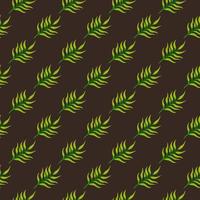 Fern leaf wallpaper. Abstract exotic plant seamless pattern. Tropical palm leaves pattern. Botanical texture. vector