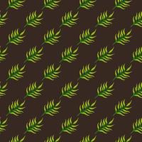 Fern leaf wallpaper. Abstract exotic plant seamless pattern. Tropical palm leaves pattern. Botanical texture. vector