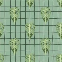 selva hoja sin costura fondo de pantalla. decorativo tropical palma hojas sin costura modelo. exótico botánico textura. floral antecedentes. vector