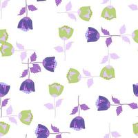 Stylize flower seamless pattern. Elegant botanical background. Abstract floral wallpaper. vector