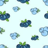 seamless pattern with berries and leaves vector