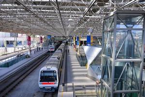 PERTH, AUSTRALIA - JUL 27, 2015-Train station at Perth, is the capital and largest city of the Australian state of Western Australia, on July 27, 2015 photo