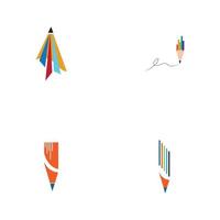 Pencil logo and symbol images illustration design vector