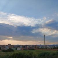 Cloudy Sunset in Balaguer, Lleida, Spain photo