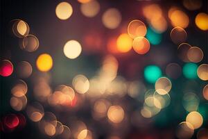 Christmas lights bokeh background rich colours. photo