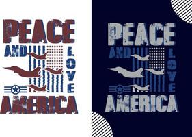 Peace and Love America vector