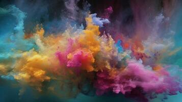 abstract watercolor background with clouds photo