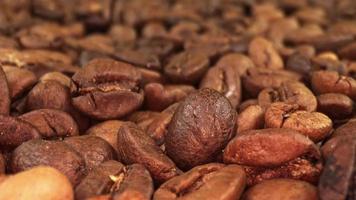 Slider Macro Shot of Roasted Coffee Beans video