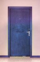 Blue Wooden Door in the Room photo