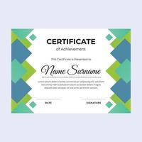 Modern certificate of achievement suitable for awards in corporate, personal business, and community vector