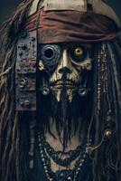 close up of a person with dreads and a hat. . photo