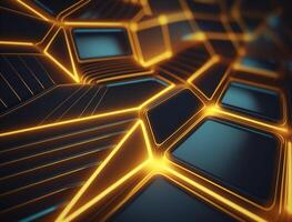 Abstract Motion Neon Geometric Background. photo