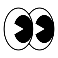 retro oog tekenfilm element png