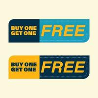 comprar uno obtener uno gratis insignia, comprar uno obtener uno gratis bogo modelo conjunto vector