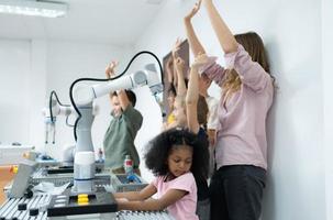 A group of students in a STEM classroom photo