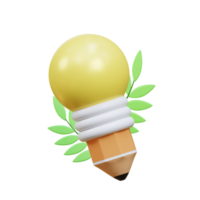 3d creative idea icon illustration object png