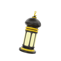 3d islamic lantern icon illustration object png