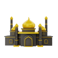 3d islamique mosquée icône illustration objet png