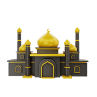 3d islamic moské ikon illustration objekt png