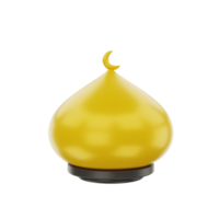 3d islamic moské kupol ikon illustration objekt png