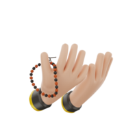 3d praying dzikir icon illustration object png