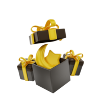 3d Ramadán regalo caja icono ilustración objeto png