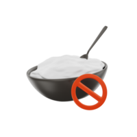 3d no food icon illustration object png