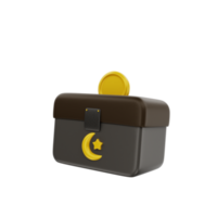 3d charity box icon illustration object png