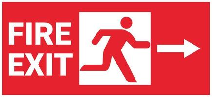 Exit sign or emergency sign vector