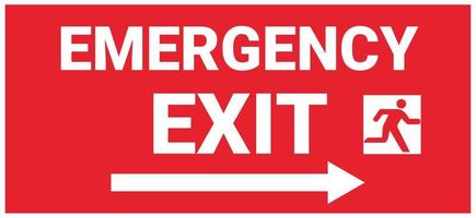 Exit sign or emergency sign vector