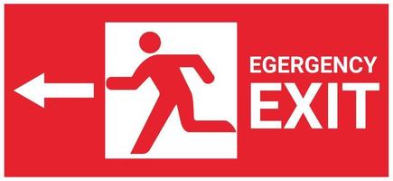 Exit sign or emergency sign vector