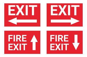 Exit sign or emergency sign vector