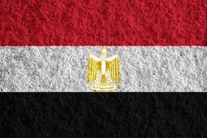 Flag of Egypt on a textured background. Concept collage. photo