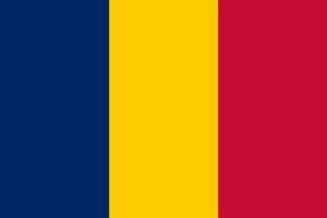 Flag of the Republic of CHAD. Standard proportions and colors of the flag of Chad photo