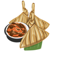 Ketupat food illustration png
