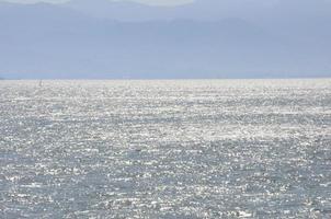 Steamboat ferry port and sea background and landscape photo