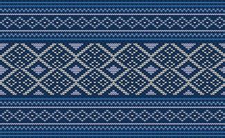 Design knit pattern vector, Cross stitch ethnic Boho background, Embroidery diagonal oriental style vector