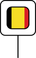 Belgium flag square pin icon. png