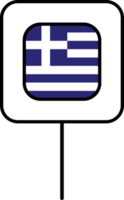 Griechenland Flagge Platz Stift Symbol. png