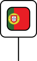 Portugal flag square pin icon. png