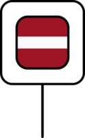 lettland flagga fyrkant stift ikon. png