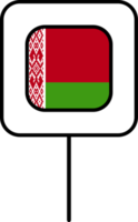 Belarus flag square pin icon. png