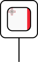 Malta flag square pin icon. png