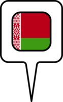 Belarus flag Map pointer icon, square design. png