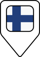 Finland flag map pin navigation icon, square design. png