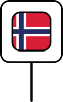 Noruega bandeira quadrado PIN ícone. png